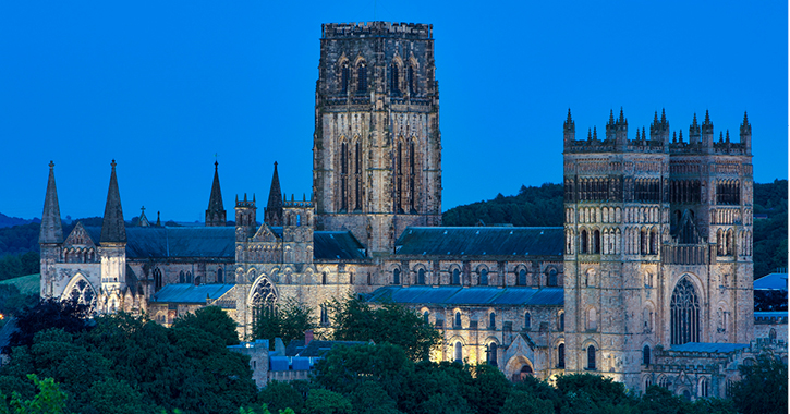 Durham Cathedral at night time